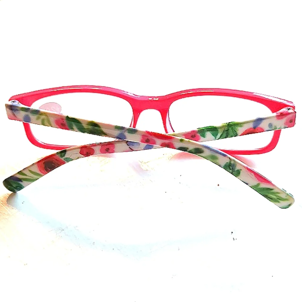 Roses +2.75‎ CORAL PINK Rose TREND Glasses Fun Stylish Reading Glasses